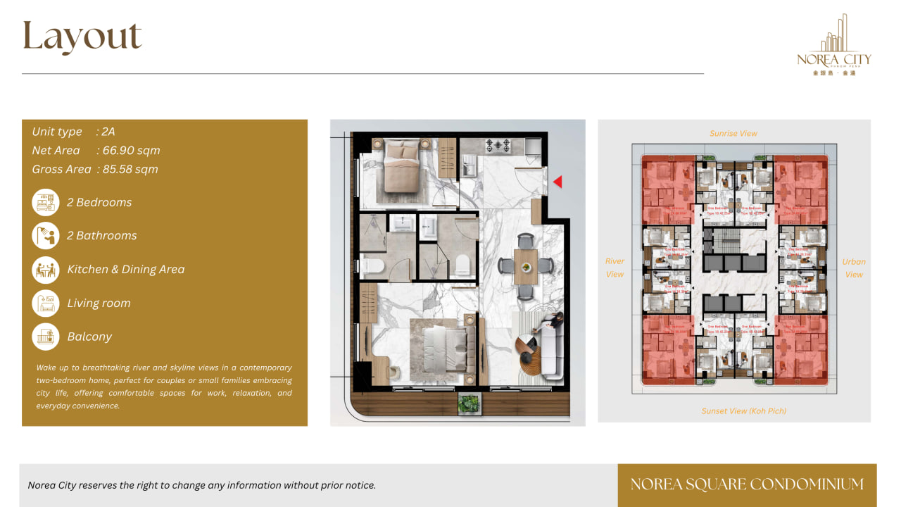 2 Bedroom • Type 2A