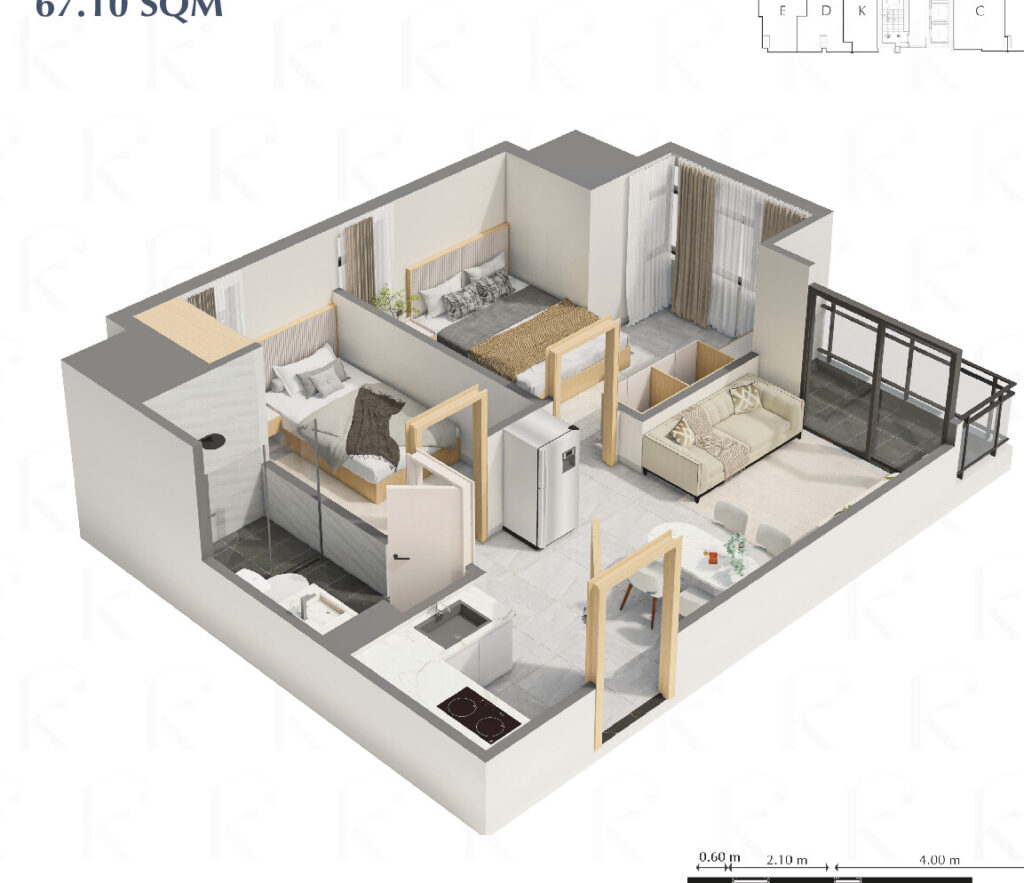 2 Bedroom – Type B
