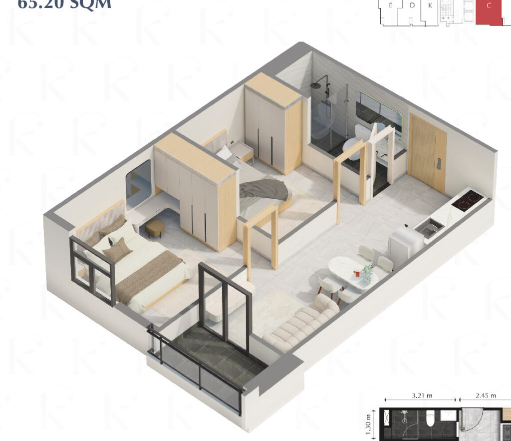 2 Bedroom – Type C