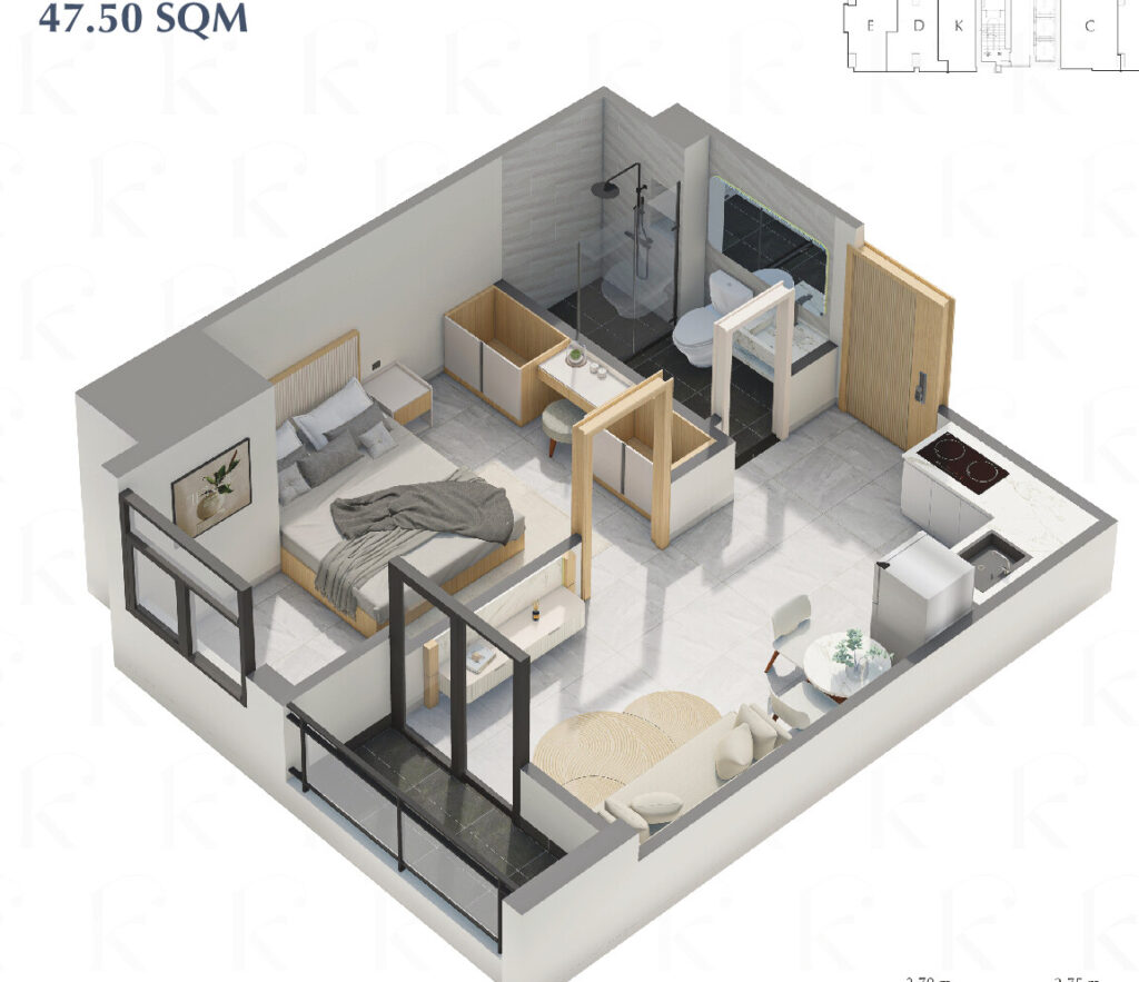 1 Bedroom – Type G
