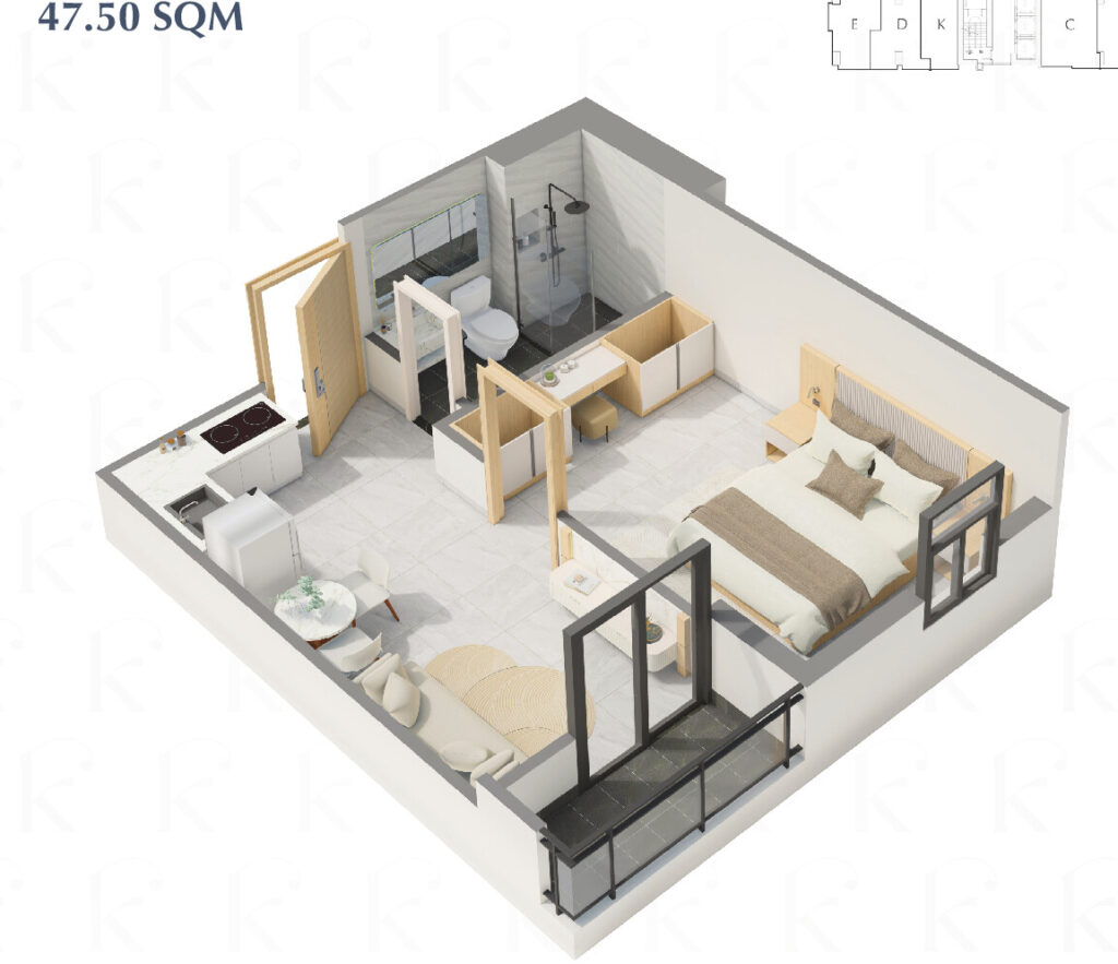 1 Bedroom – Type H